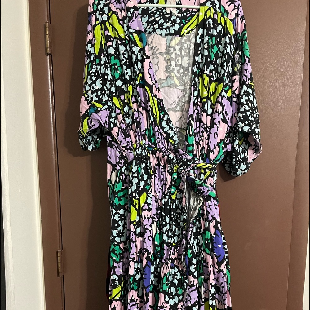 Colorful maxi wrap dress